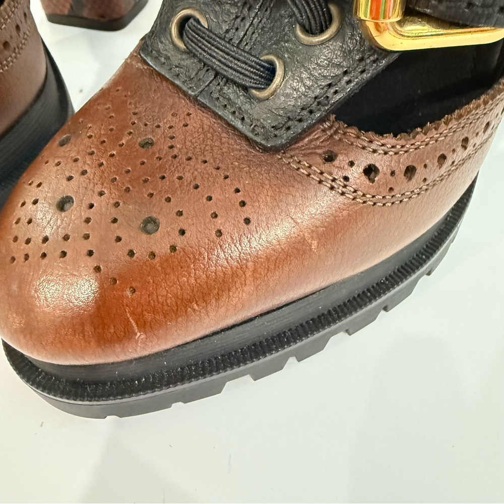 Burberry Multicolor Lace-Up Heeled Boots - Picture 15 of 16